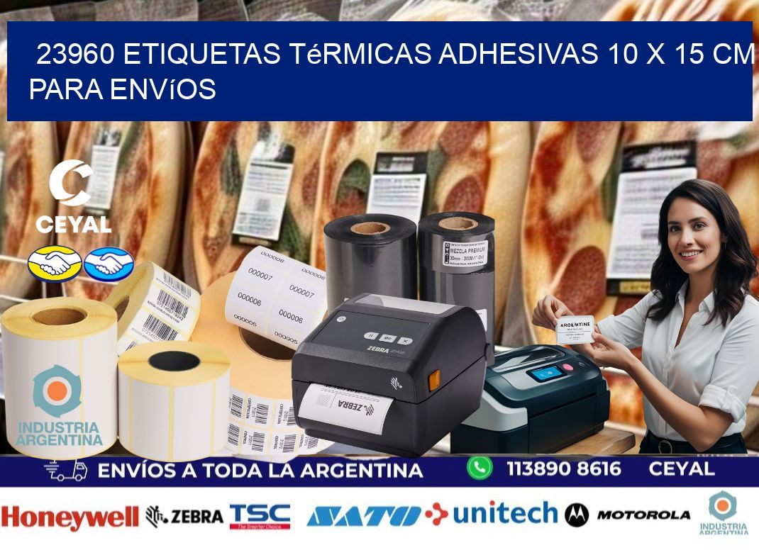 23960 Etiquetas Térmicas Adhesivas 10 x 15 cm para Envíos