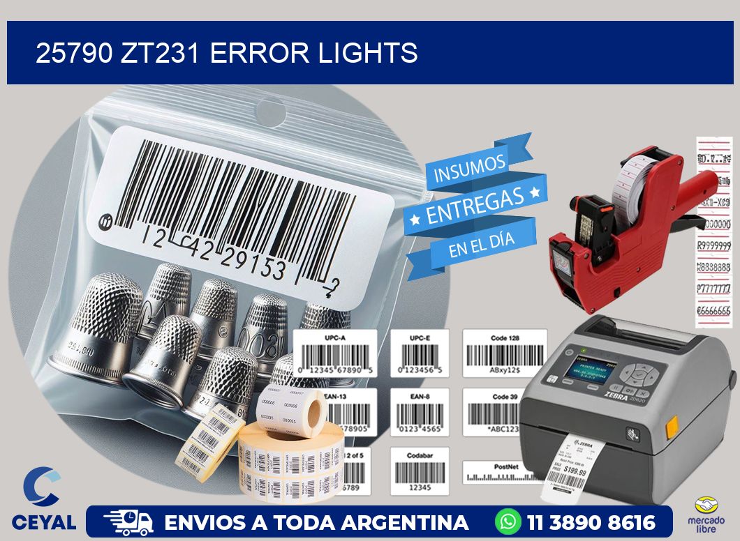 25790 ZT231 error lights