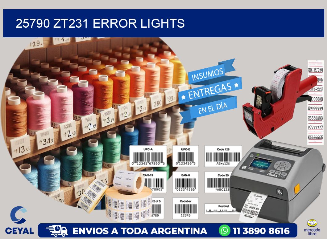 25790 ZT231 error lights