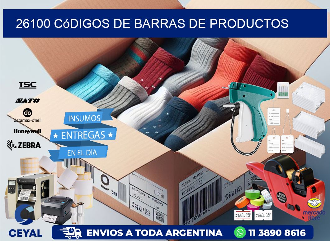 26100 Códigos de barras de productos