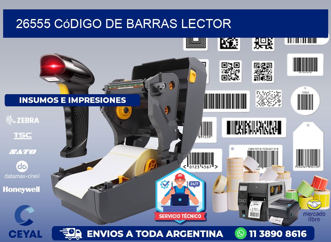 26555 Código de barras lector