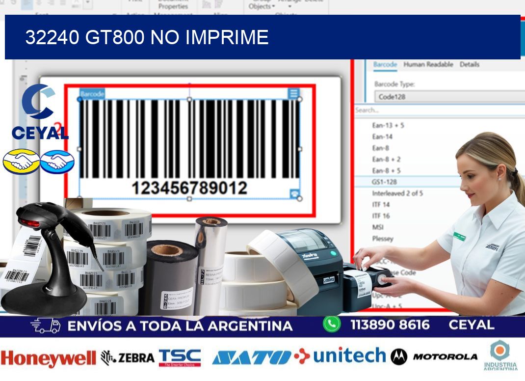 32240 GT800 no imprime