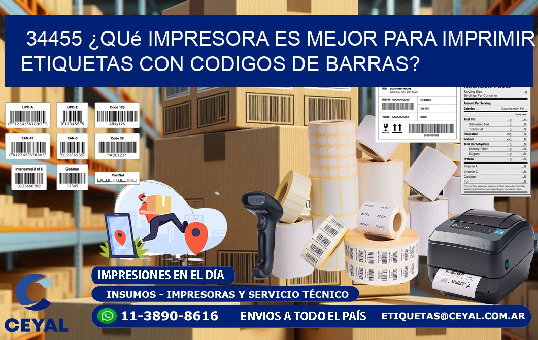 34455 ¿Qué impresora es mejor para imprimir etiquetas con codigos de barras?