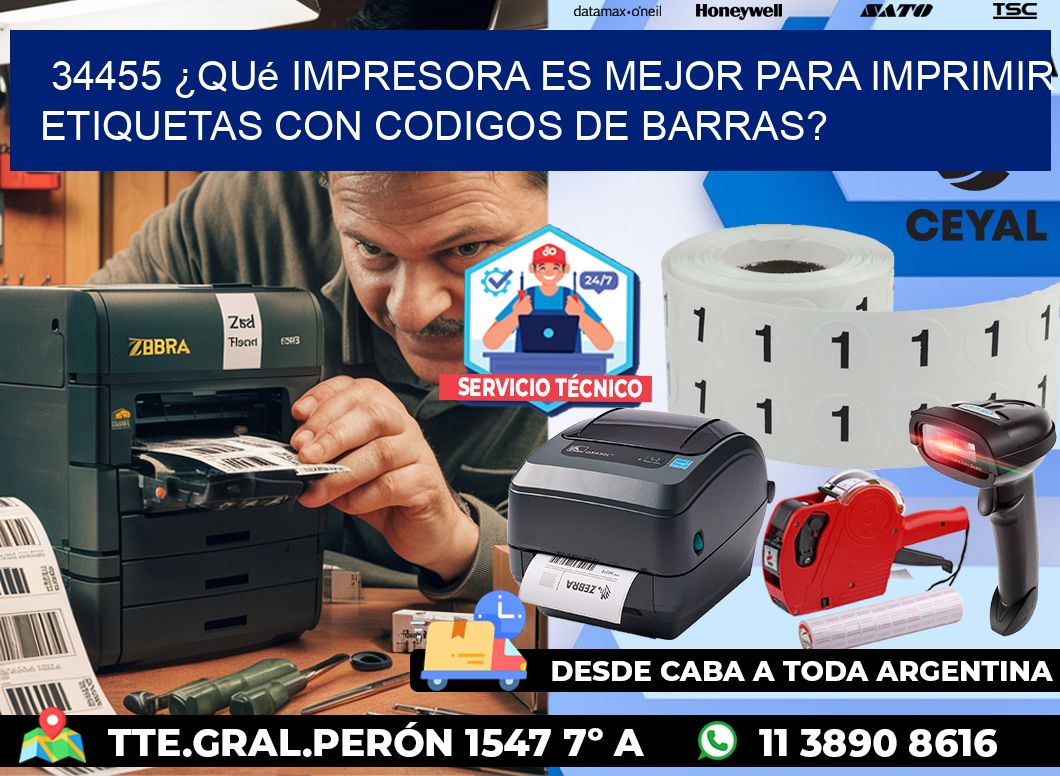34455 ¿Qué impresora es mejor para imprimir etiquetas con codigos de barras?