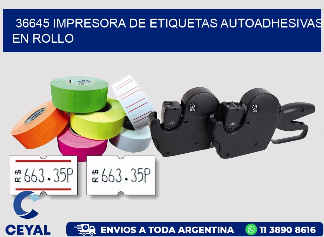 36645 impresora de etiquetas autoadhesivas en rollo