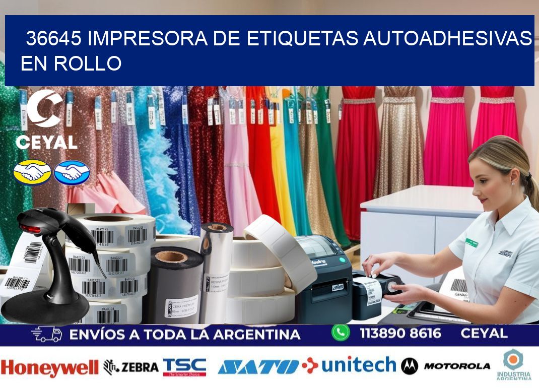 36645 impresora de etiquetas autoadhesivas en rollo
