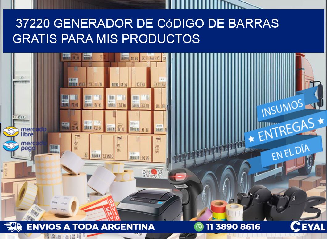 37220 Generador de código de barras gratis para mis productos