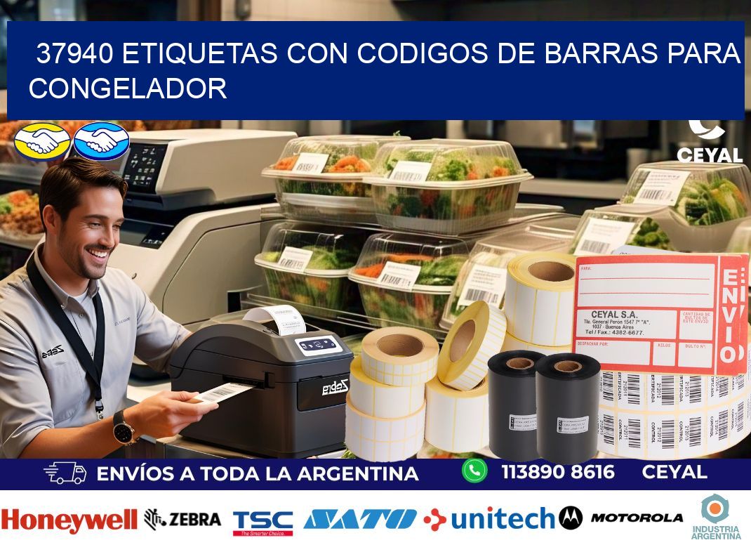 37940 Etiquetas con codigos de barras para congelador