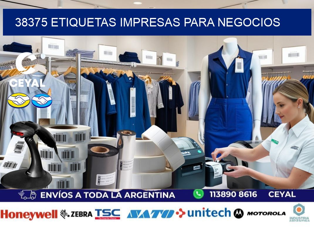 38375 etiquetas impresas para negocios