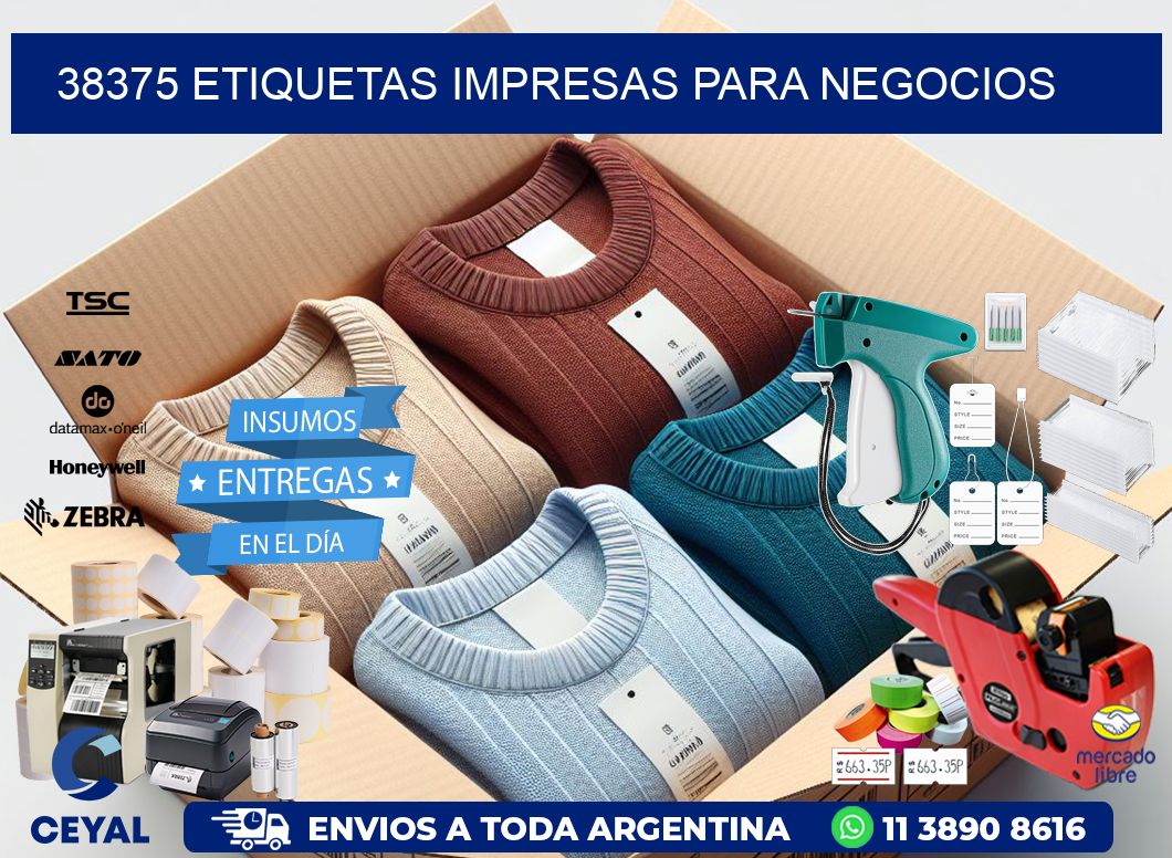 38375 etiquetas impresas para negocios