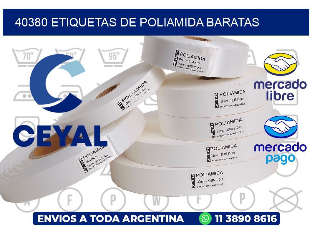 40380 etiquetas de poliamida baratas