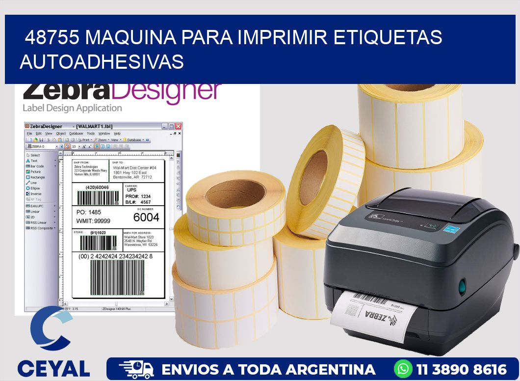48755 maquina para imprimir etiquetas autoadhesivas