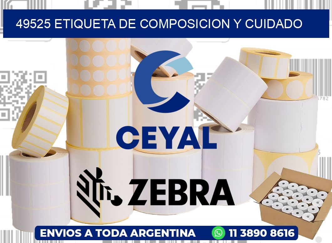 49525 etiqueta de composicion y cuidado