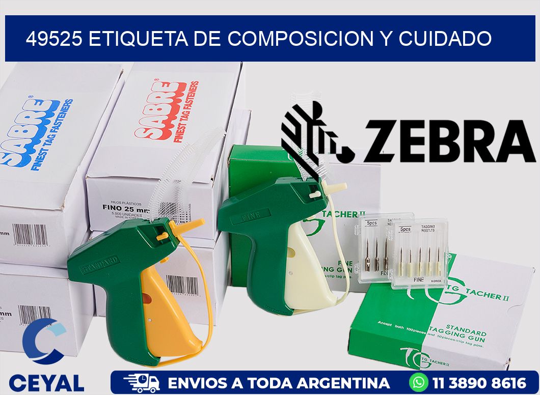 49525 etiqueta de composicion y cuidado