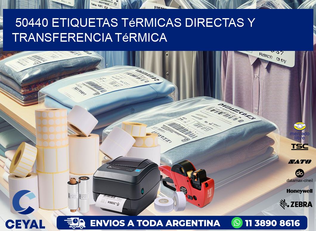 50440 etiquetas térmicas directas y transferencia térmica