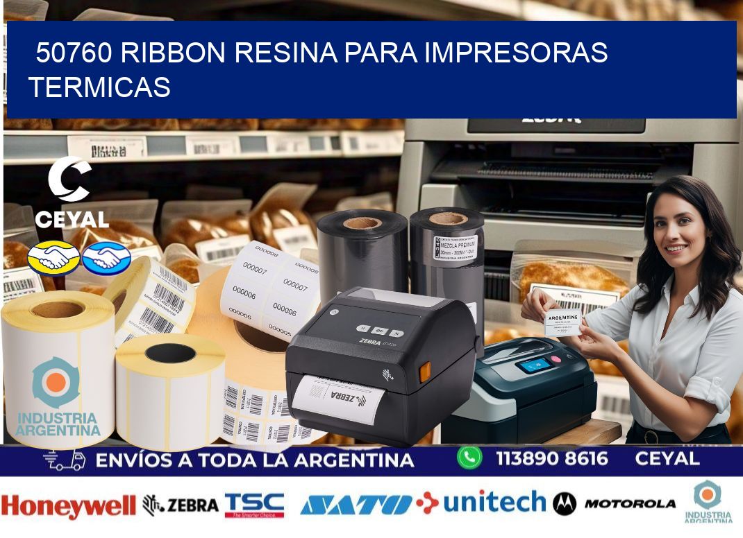 50760 ribbon resina para impresoras termicas
