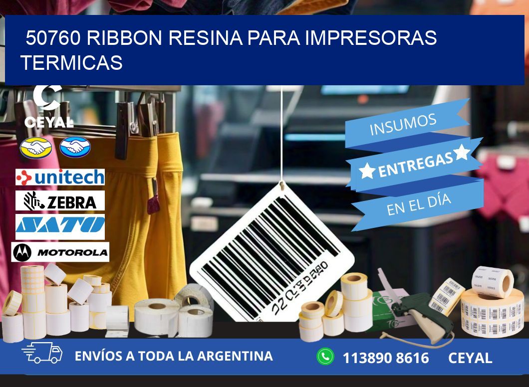 50760 ribbon resina para impresoras termicas