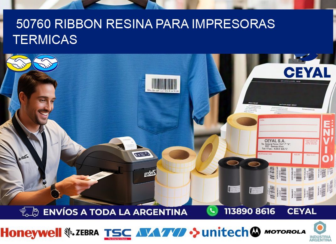 50760 ribbon resina para impresoras termicas