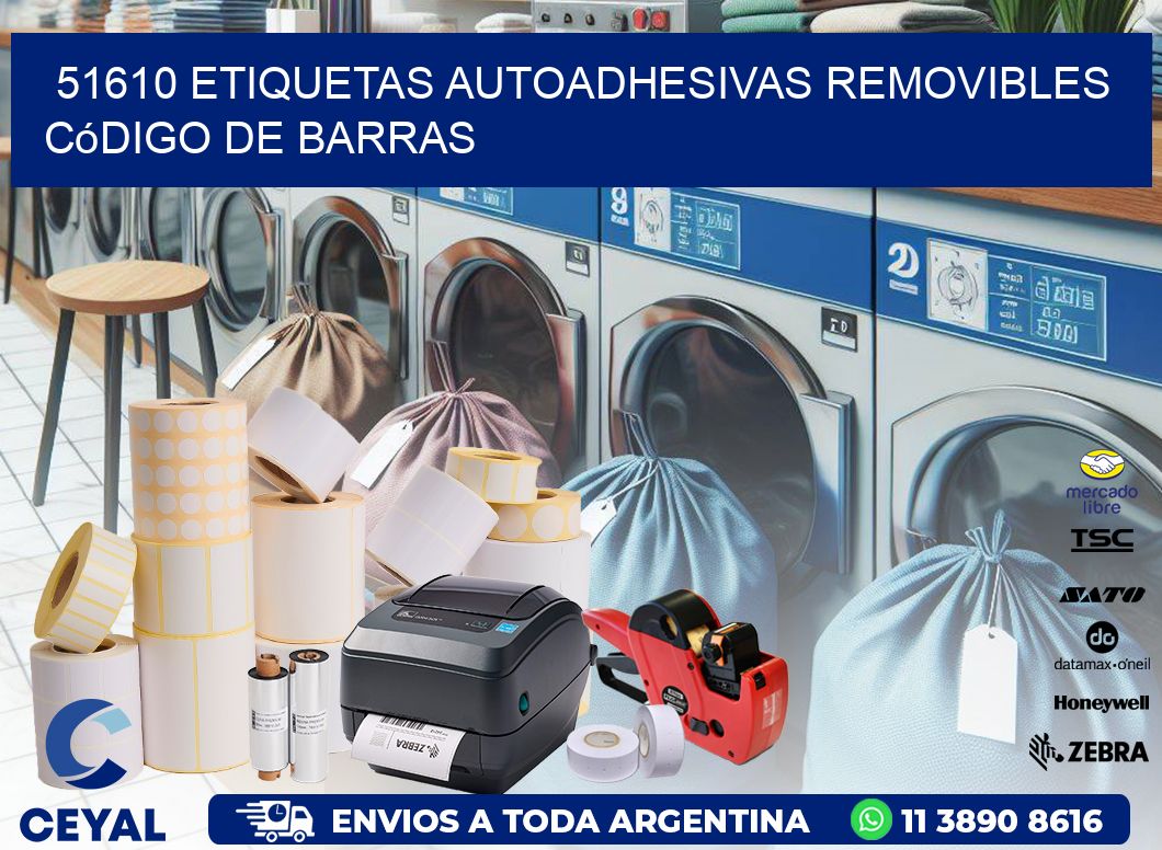 51610 etiquetas autoadhesivas removibles código de barras