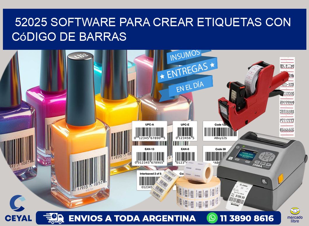 52025 Software para crear etiquetas con código de barras