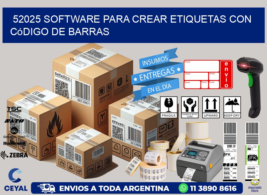 52025 Software para crear etiquetas con código de barras