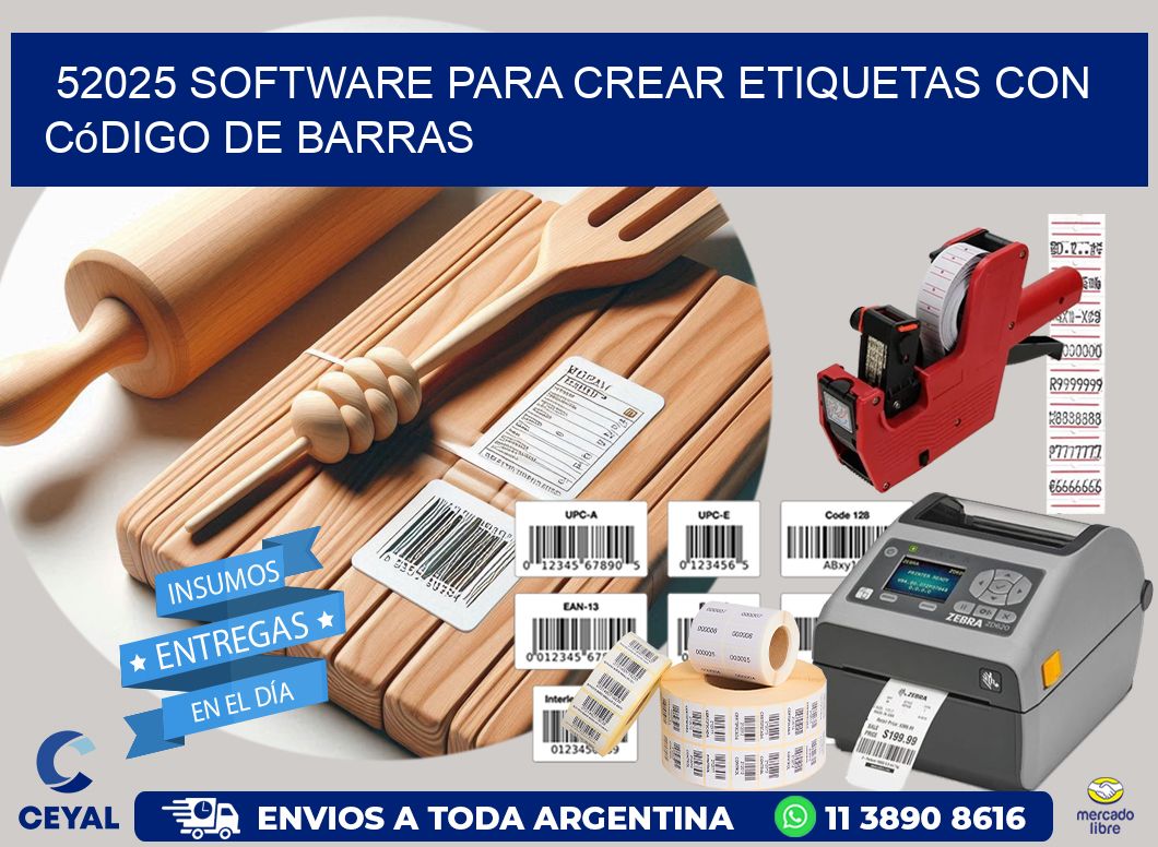 52025 Software para crear etiquetas con código de barras