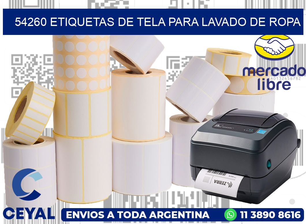 54260 Etiquetas de tela para lavado de ropa