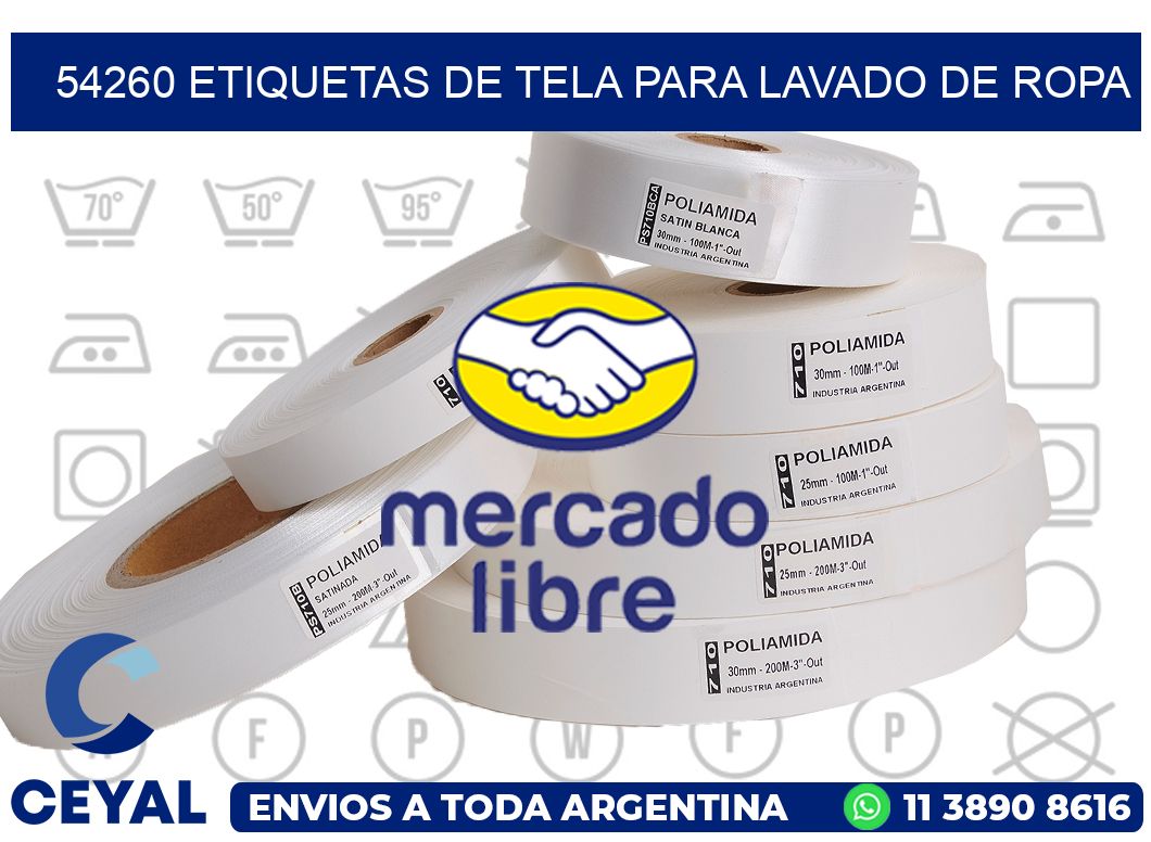 54260 Etiquetas de tela para lavado de ropa