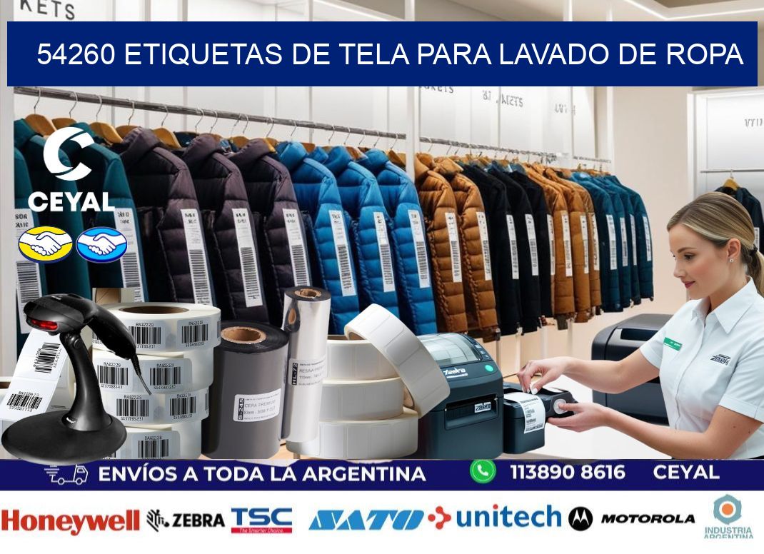 54260 Etiquetas de tela para lavado de ropa