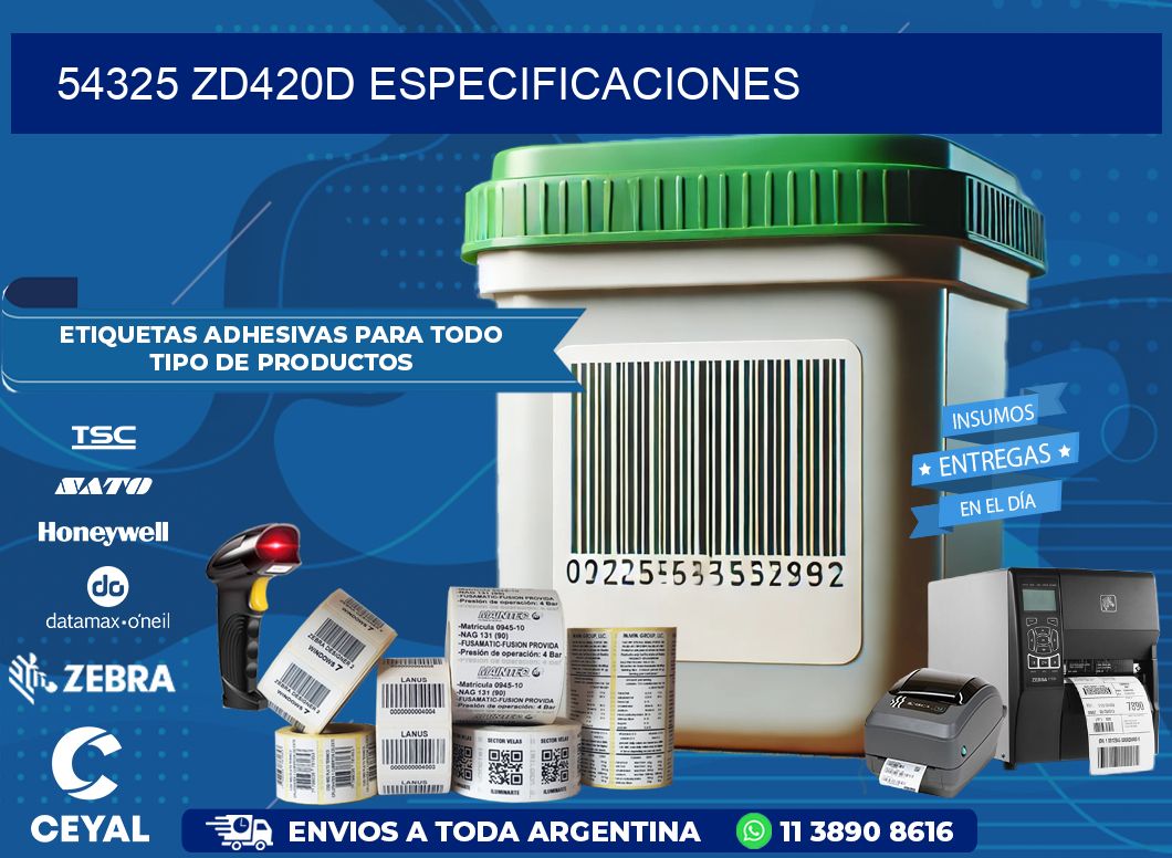 54325 ZD420d especificaciones