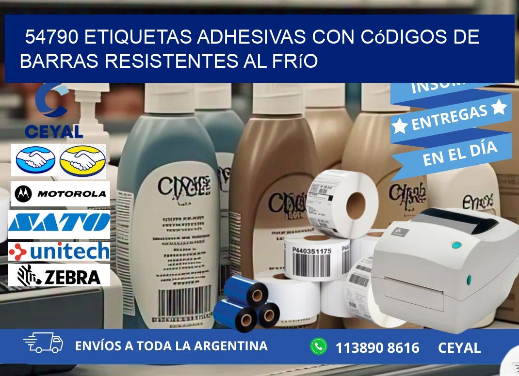 54790 Etiquetas adhesivas con códigos de barras resistentes al frío