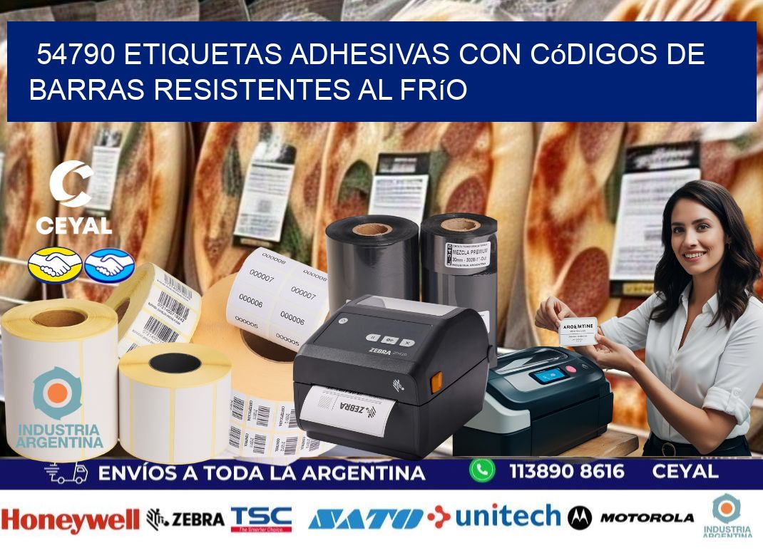 54790 Etiquetas adhesivas con códigos de barras resistentes al frío