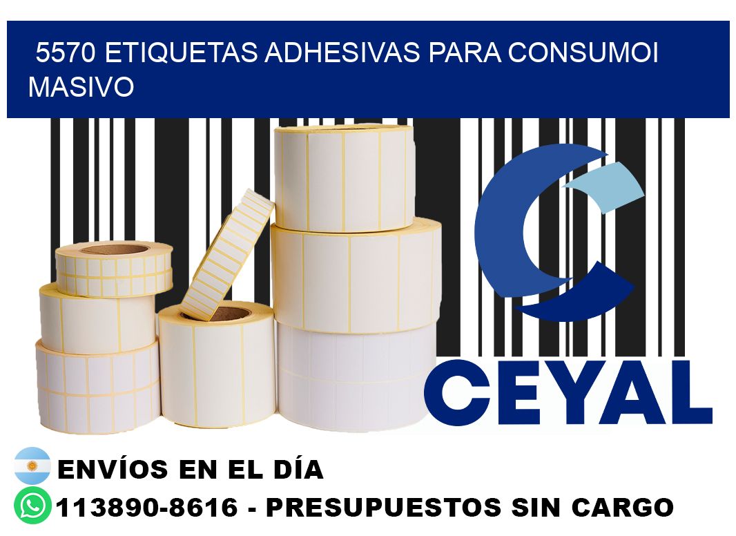 5570 Etiquetas adhesivas para consumoi masivo