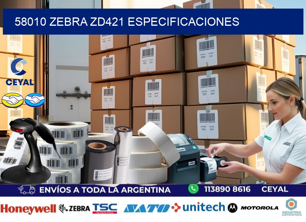 58010 Zebra ZD421 especificaciones