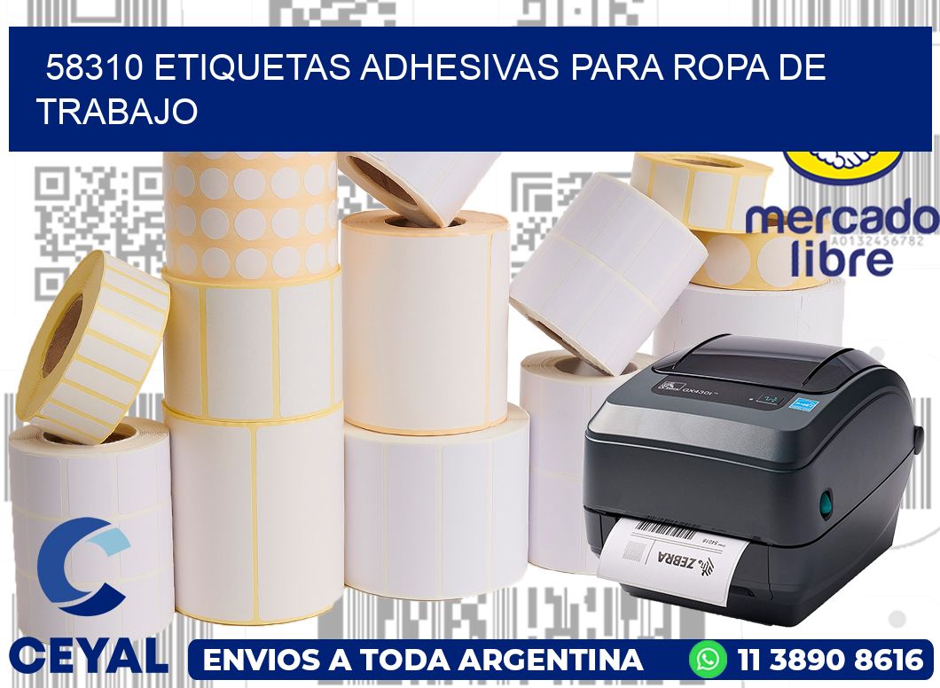 58310 Etiquetas adhesivas para ropa de trabajo