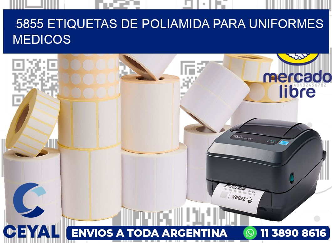 5855 Etiquetas de poliamida para uniformes medicos