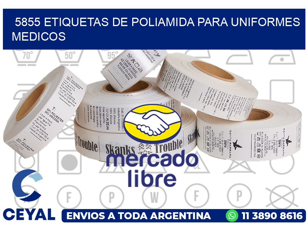 5855 Etiquetas de poliamida para uniformes medicos