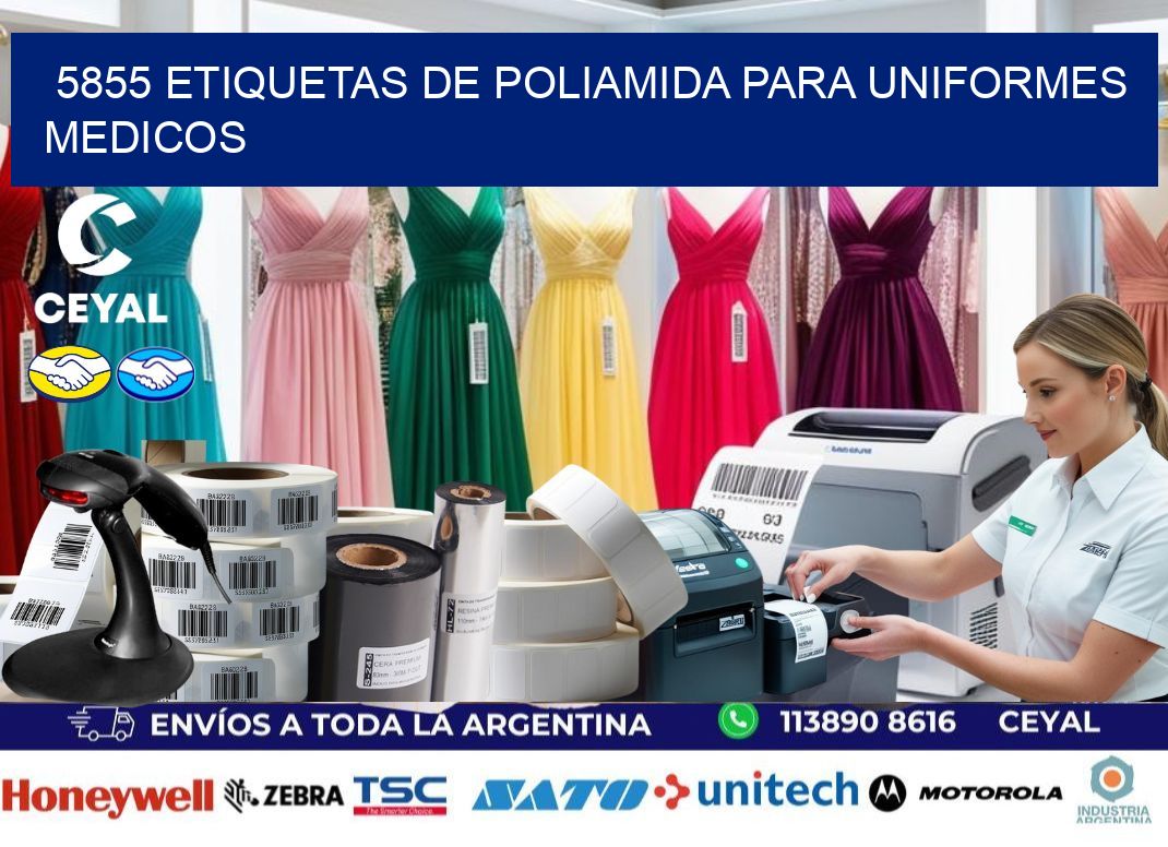 5855 Etiquetas de poliamida para uniformes medicos