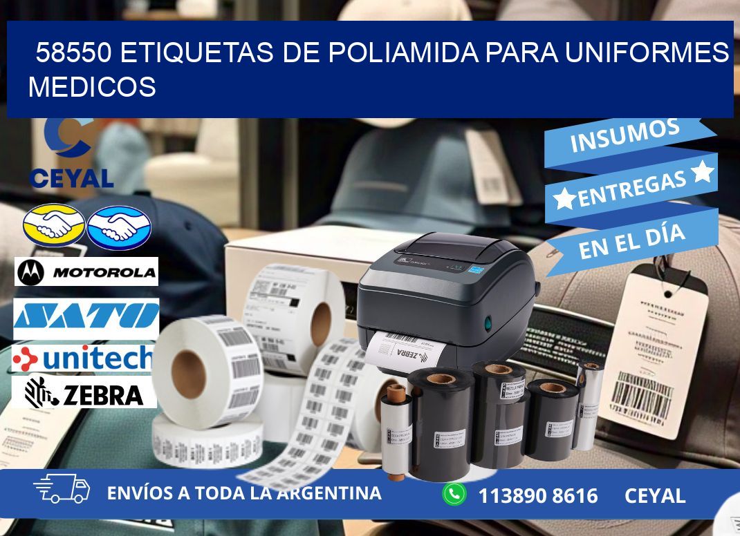 58550 Etiquetas de poliamida para uniformes medicos