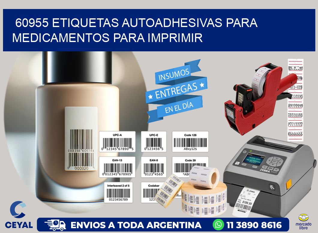 60955 Etiquetas autoadhesivas para medicamentos para imprimir