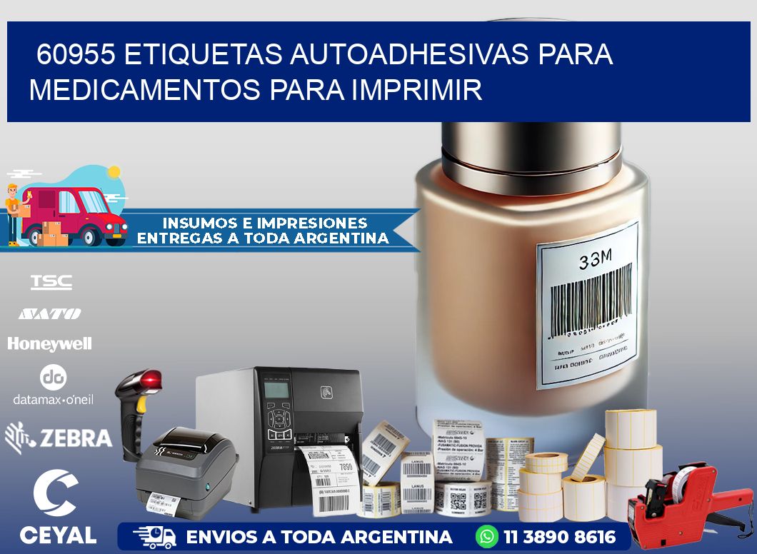 60955 Etiquetas autoadhesivas para medicamentos para imprimir