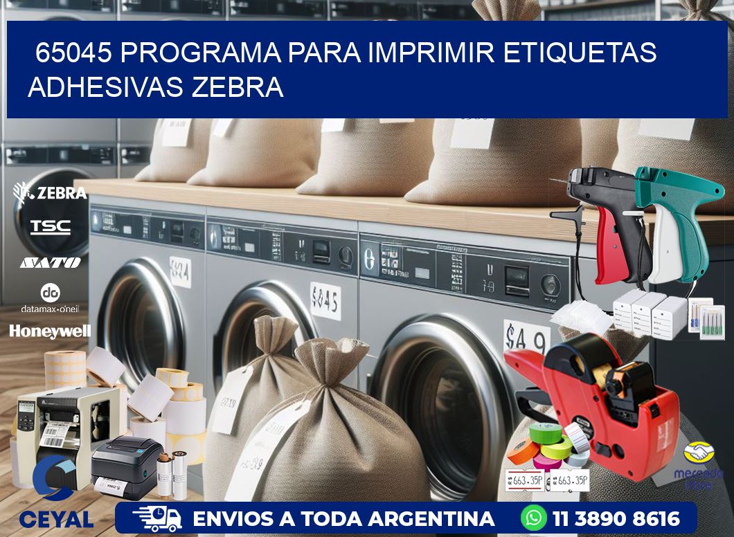 65045 Programa para imprimir etiquetas adhesivas zebra