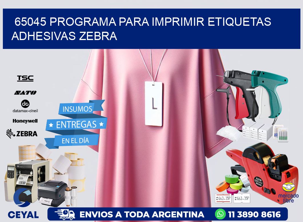 65045 Programa para imprimir etiquetas adhesivas zebra