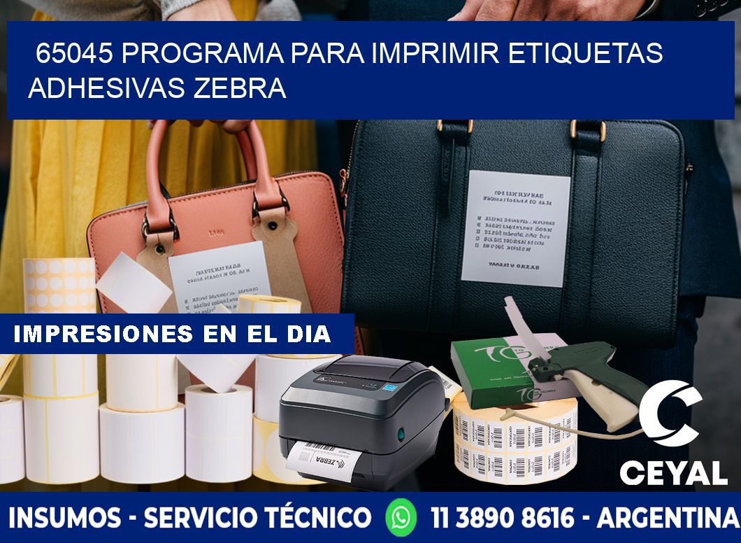 65045 Programa para imprimir etiquetas adhesivas zebra