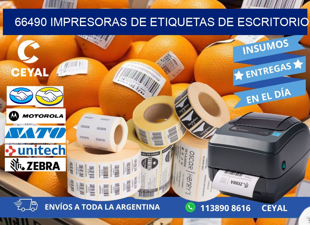 66490 impresoras de etiquetas de escritorio