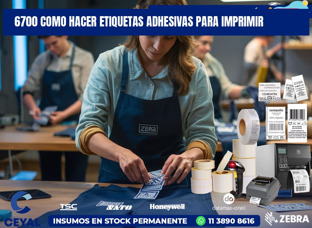 6700 Como hacer etiquetas adhesivas para imprimir