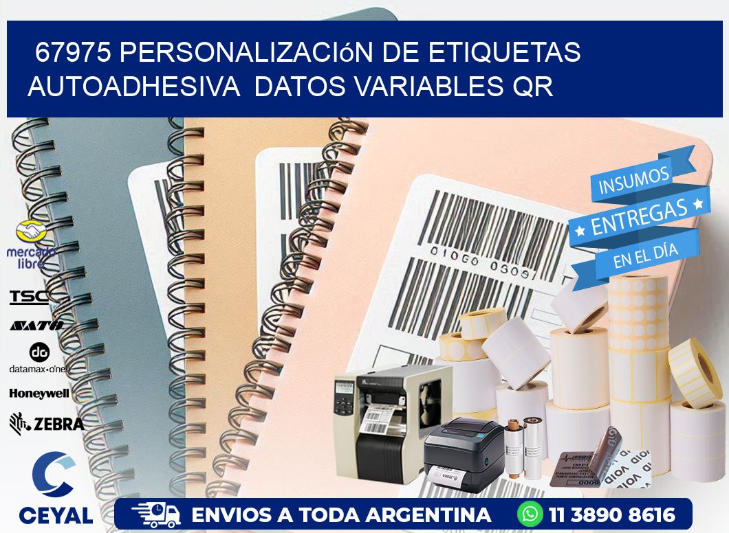 67975 Personalización de etiquetas autoadhesiva  datos variables QR