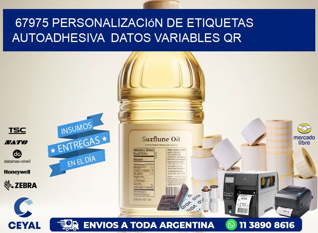 67975 Personalización de etiquetas autoadhesiva  datos variables QR