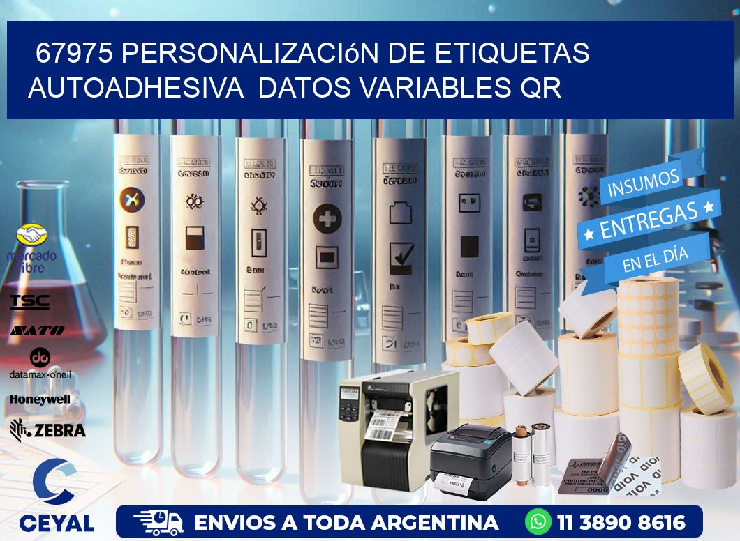 67975 Personalización de etiquetas autoadhesiva  datos variables QR