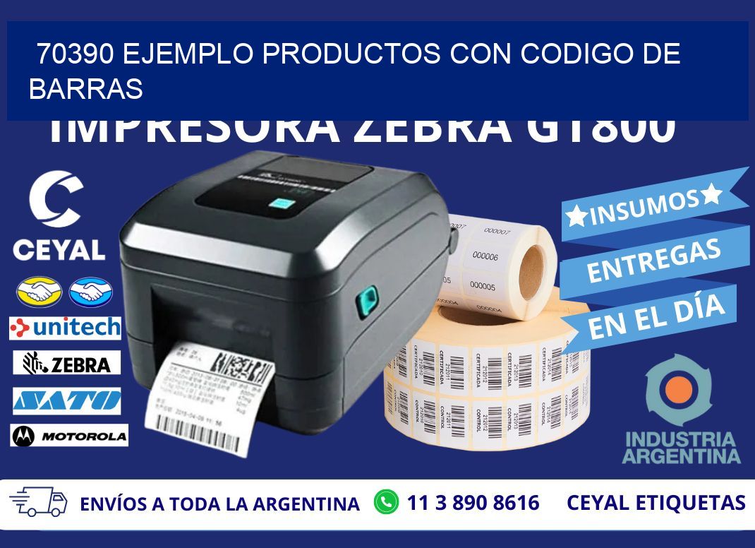70390 ejemplo productos con codigo de barras